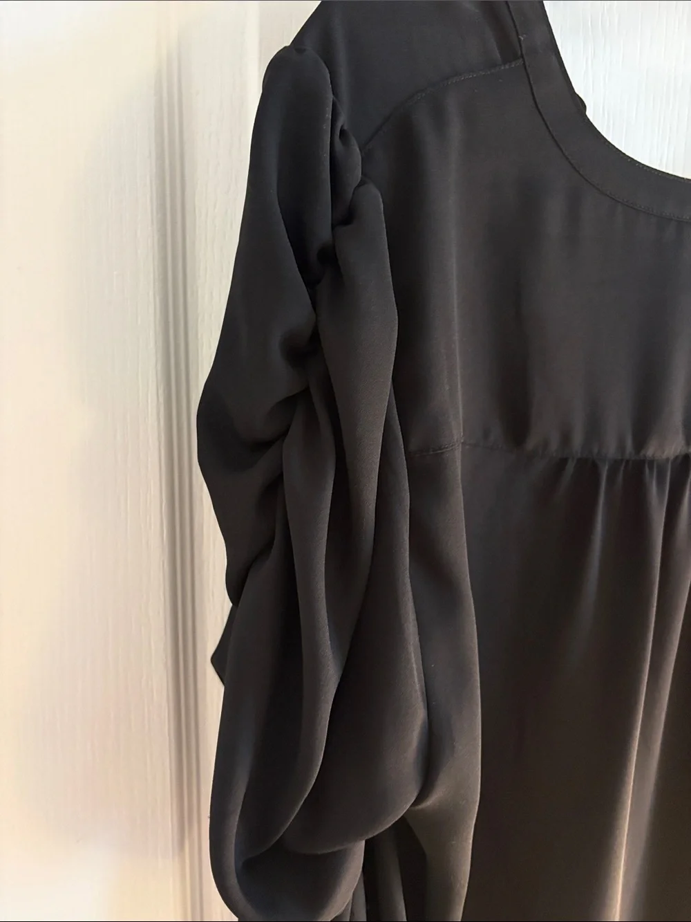 torrid Black Split V-Neck Short Sleeve Blouse